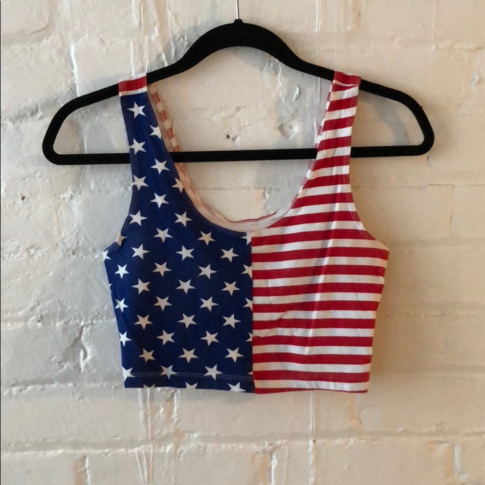 American flag crop top